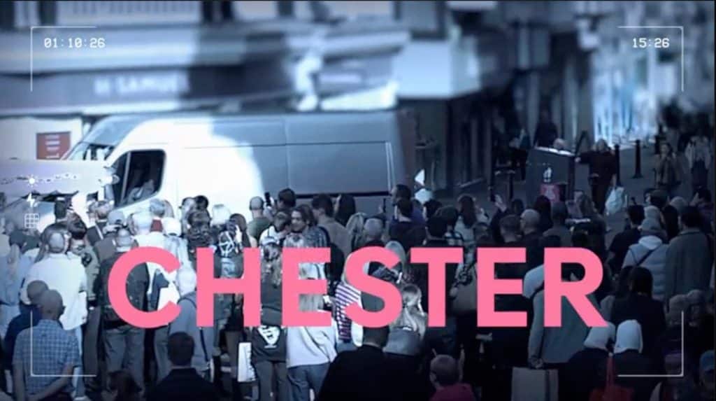 Real world footage of Hollyoaks’ vanished character Ste Hay appearing in Chester, to air in tonight’s episode